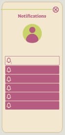App screen: notifications list
